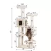 Armarkat 67-in Faux Fur Real Wood Cat Tower Perch Spacious Cat Cave House, Beige image thumbnail 5