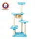 Product Armarkat 61-in Premium Faux Fleece Real Wood Cat Play Furniture Tree, Sky Blue