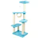 Product Armarkat 61-in Premium Faux Fleece Real Wood Cat Play Furniture Tree, Sky Blue