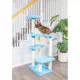 Product Armarkat 61-in Premium Faux Fleece Real Wood Cat Play Furniture Tree, Sky Blue