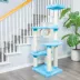 Armarkat 61-in Premium Faux Fleece Real Wood Cat Play Furniture Tree, Sky Blue image thumbnail 5