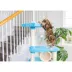 Armarkat 61-in Premium Faux Fleece Real Wood Cat Play Furniture Tree, Sky Blue image thumbnail 7