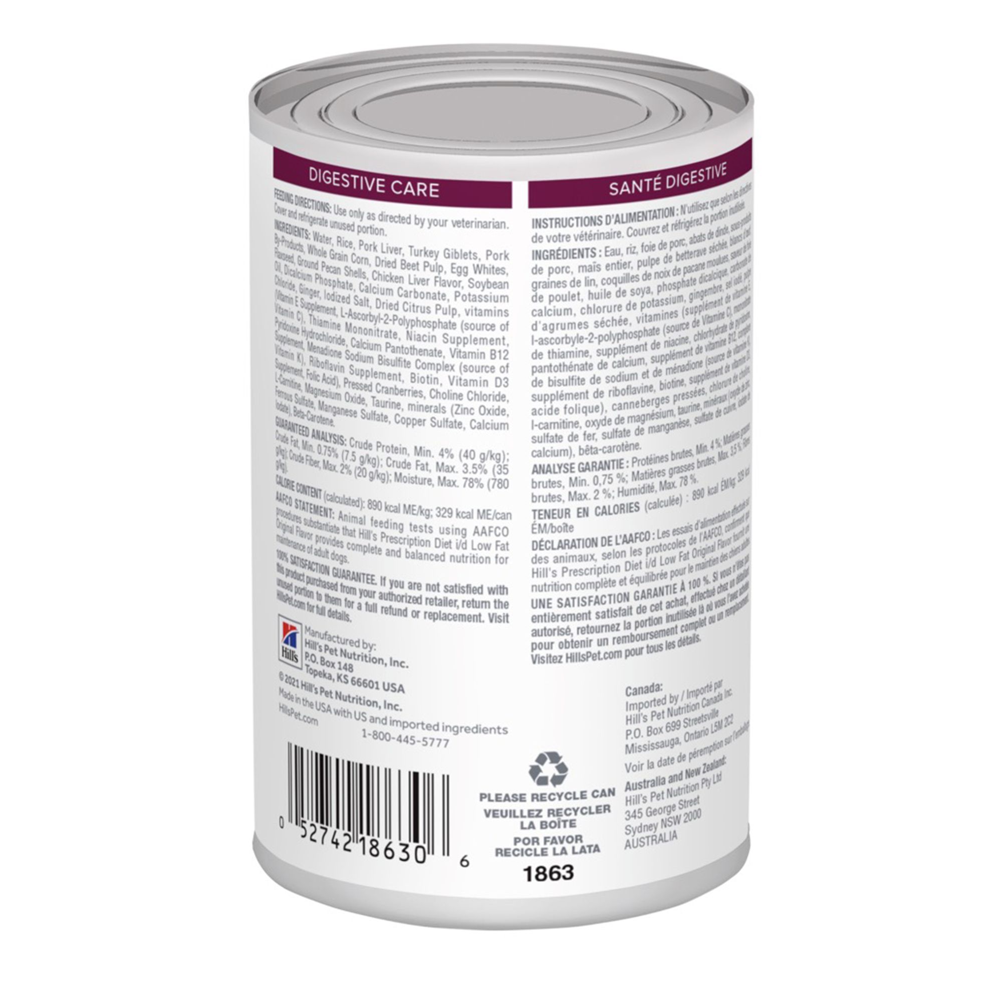 hill's science diet low fat canned dog food