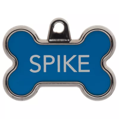 Product TagWorks® Elegance Collection Chrome Bone Personalized Pet ID Tag