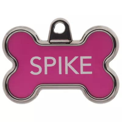 Product TagWorks® Elegance Collection Chrome Bone Personalized Pet ID Tag