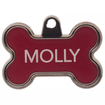 TagWorks® Elegance Collection Chrome Bone Personalized Pet ID Tag - Image 1