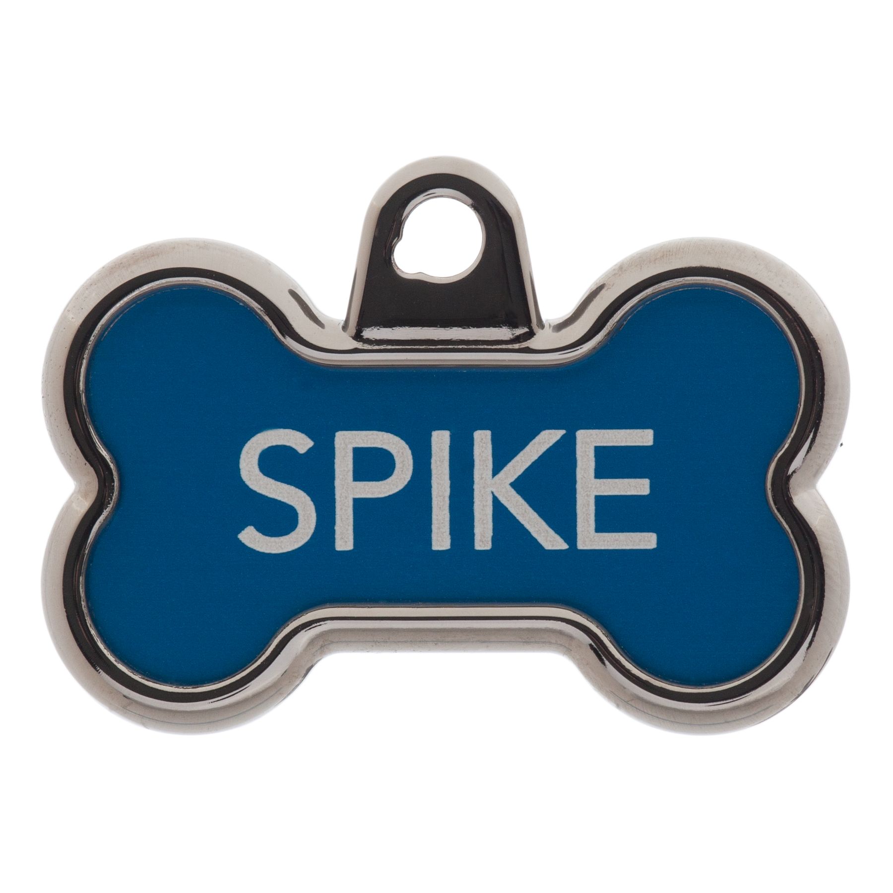 TagWorks Elegance Collection Chrome Bone Personalized Small Pet ID Tag | PetSmart