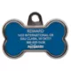 Product TagWorks® Elegance Collection Chrome Bone Personalized Pet ID Tag