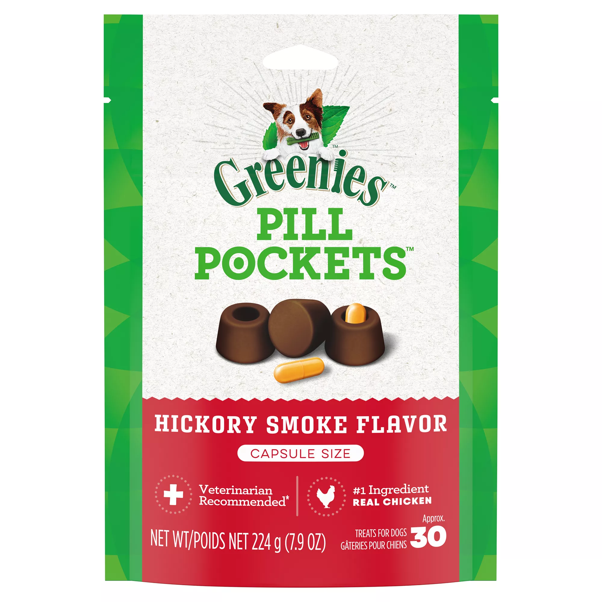 Greenies Pill Pockets Dog Treats for Capsules - Hickory Smoke