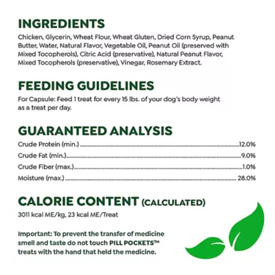 Product Greenies Pill Pockets Capsule Sized Peanut Butter Flavored Dog Treats - Pill Adminstration Assistant