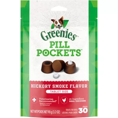 Product Greenies Pill Pockets Natural Adult Dog Treats Tablet Size Hickory Smoke Flavour