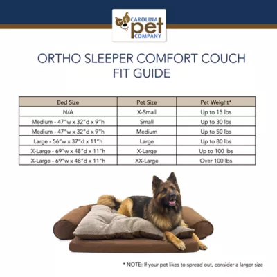 Product Carolina Pet Orthopedic Comfort Couch Personalized Dog Bed