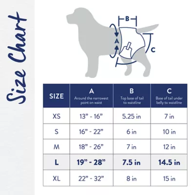 Product Top Paw® Disposable Dog Diapers - 12 Pack