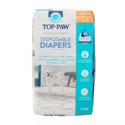Product Top Paw® Disposable Dog Diapers - 12 Pack