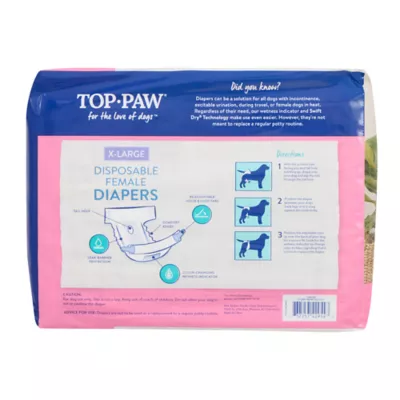 Product Top Paw® Disposable Dog Diapers - 12 Pack