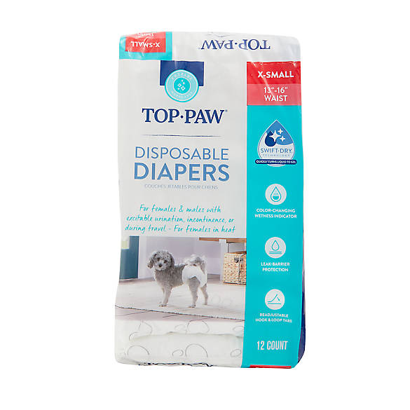 Disposable Male Dog Wraps OR Female Dog Diapers 20 Premium Quality Adjustable Doggie Wraps OR Diapers with Moisture Control and Wetness Indicator 20 Count 