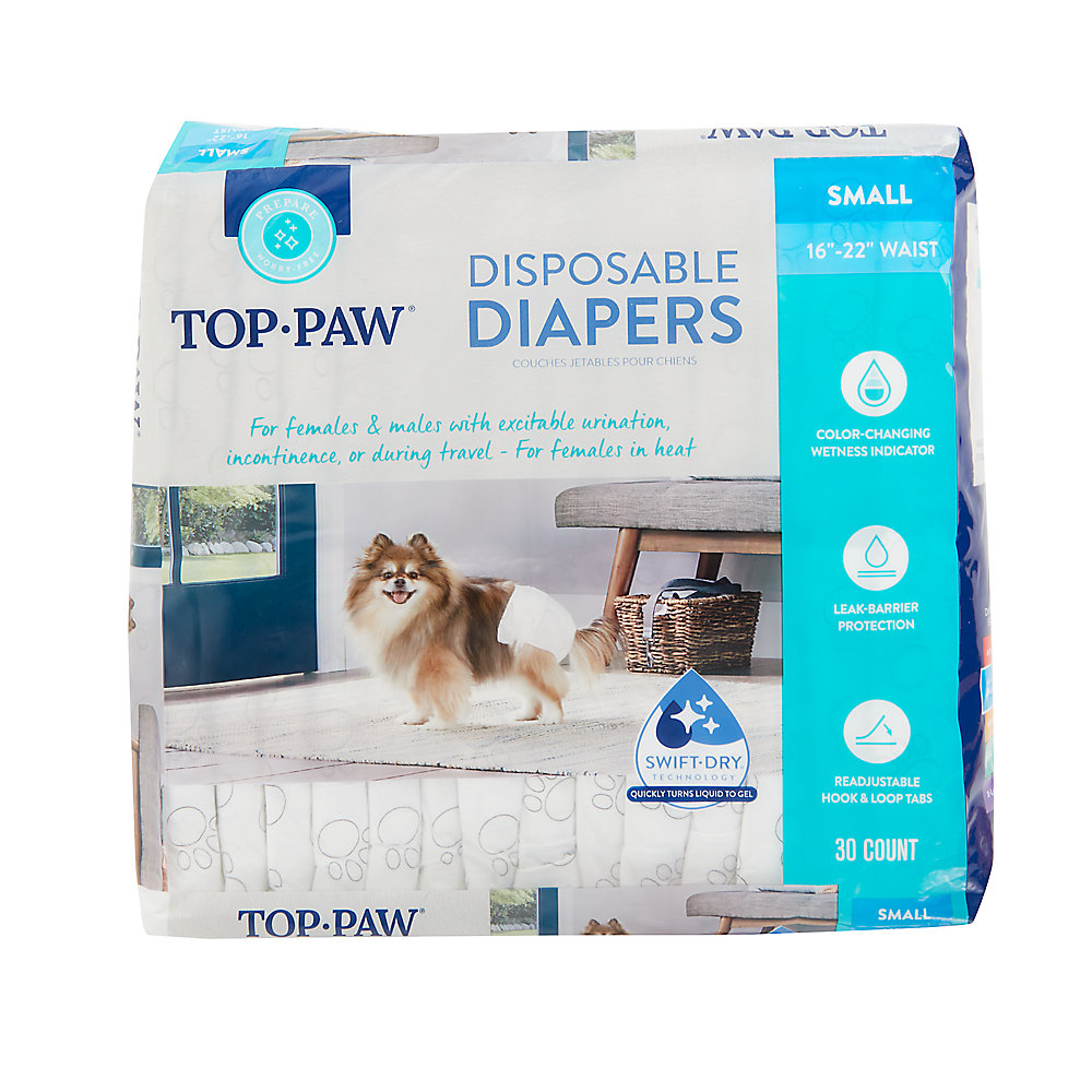 30 Pack *Top Paw Disposable Dog Diapers