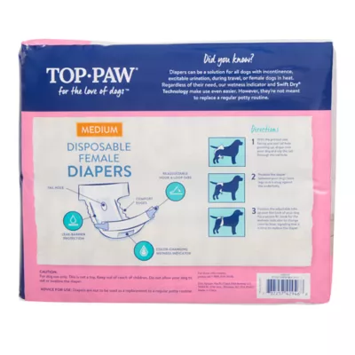 Product Top Paw Disposable Diapers 30 Pack