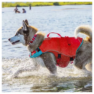 Product Kurgo® Surf n' Turf Dog Life Jacket - Dog PFD - Reflective - Adjustable - Chili Red