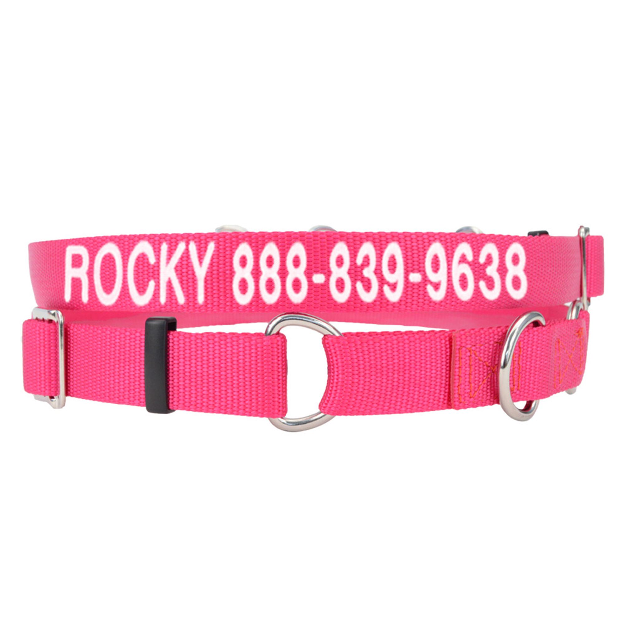  Coastal - Sublime Adjustable Dog Collar - Pink and Orange  Flower Print on Navy - 1” x 12-18” : Pet Supplies