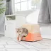 Armarkat Orange & Beige Soft Velvet Enclosed Cat Bed image thumbnail 3