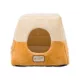 Product Armarkat Brown & Beige Soft Velvet Enclosed Cat Bed