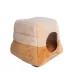 Armarkat Brown & Beige Soft Velvet Enclosed Cat Bed image thumbnail 6