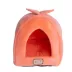 Armarkat Little House Orange Luxe Velvet Covered Cat Bed image thumbnail 3