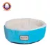 Armarkat Sky Blue & Ivory Luxe Velvet Cuddler Pet Bed image thumbnail 1