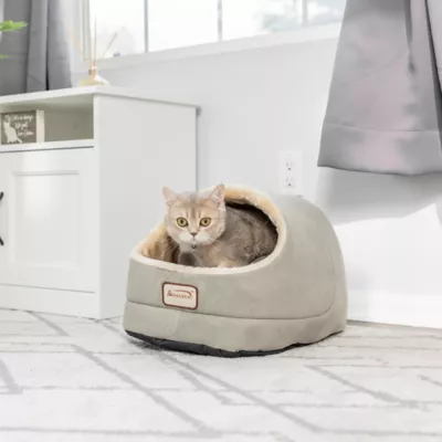 Product Armarkat Sage Green & Beige Faux Suede and Faux Fur Covered Cat Bed