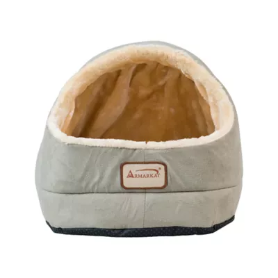 Product Armarkat Sage Green & Beige Faux Suede and Faux Fur Covered Cat Bed