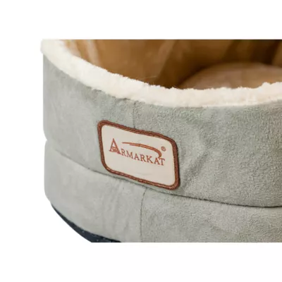 Product Armarkat Sage Green & Beige Faux Suede and Faux Fur Covered Cat Bed