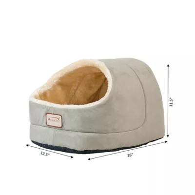 Product Armarkat Sage Green & Beige Faux Suede and Faux Fur Covered Cat Bed