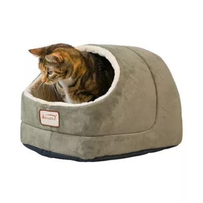 Product Armarkat Sage Green & Beige Faux Suede and Faux Fur Covered Cat Bed