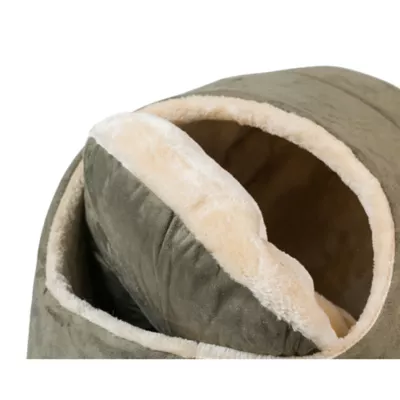 Product Armarkat Sage Green & Beige Faux Suede and Faux Fur Covered Cat Bed