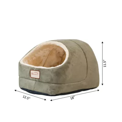 Product Armarkat Sage Green & Beige Faux Suede and Faux Fur Covered Cat Bed
