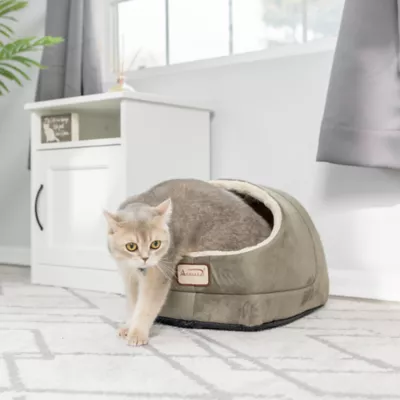 Product Armarkat Sage Green & Beige Faux Suede and Faux Fur Covered Cat Bed