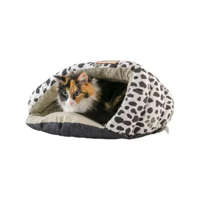 Product Armarkat Sage Green Faux Suede Paw Print Covered Cat Bed