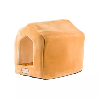 Product Armarkat Beige & Brown House Shaped Covered Cat Bed
