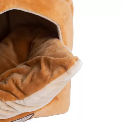 Product Armarkat Beige & Brown House Shaped Covered Cat Bed
