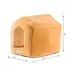 Armarkat Beige & Brown House Shaped Covered Cat Bed image thumbnail 5