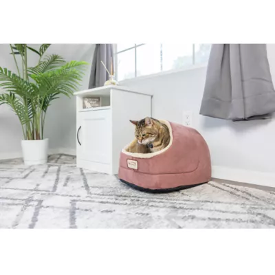 Product Armarkat Sage Green & Beige Faux Suede and Faux Fur Covered Cat Bed