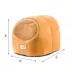 Armarkat Ivory & Brown Luxe Velvet Covered Cat Bed image thumbnail 5