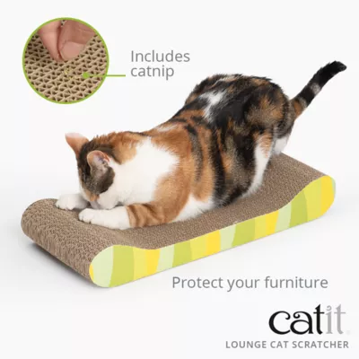 Catit Scratching Lounge Cat Scratcher with Catnip