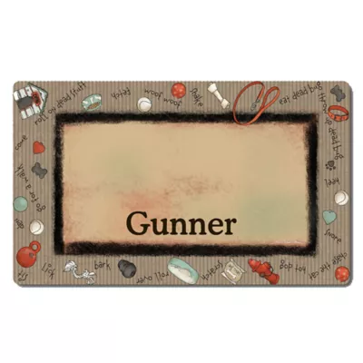 Product Drymate® Bow Wow Border Waterproof Personalized Placemat