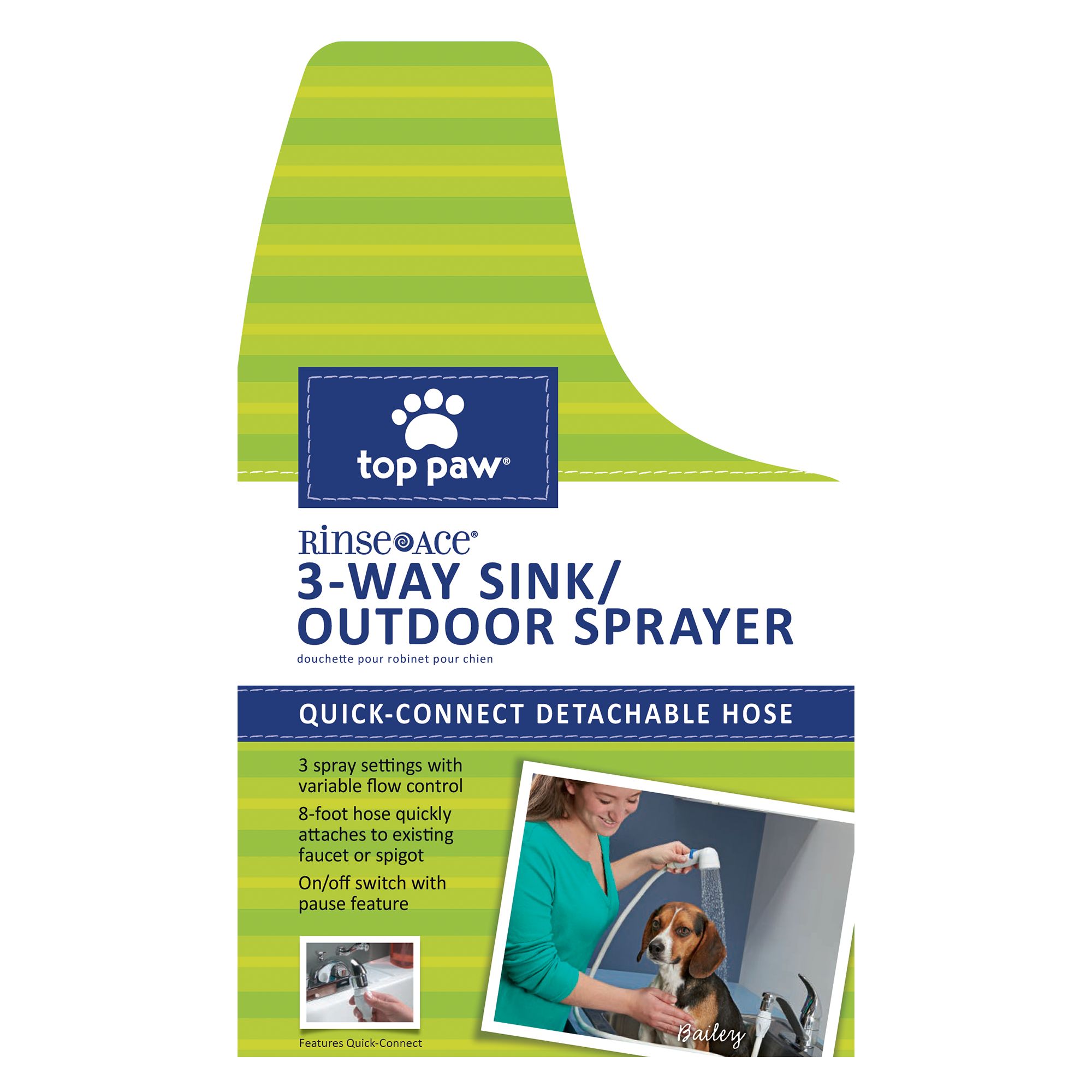 Top Paw 3 Way Faucet Pet Sprayer Dog Bathing Equipment Petsmart