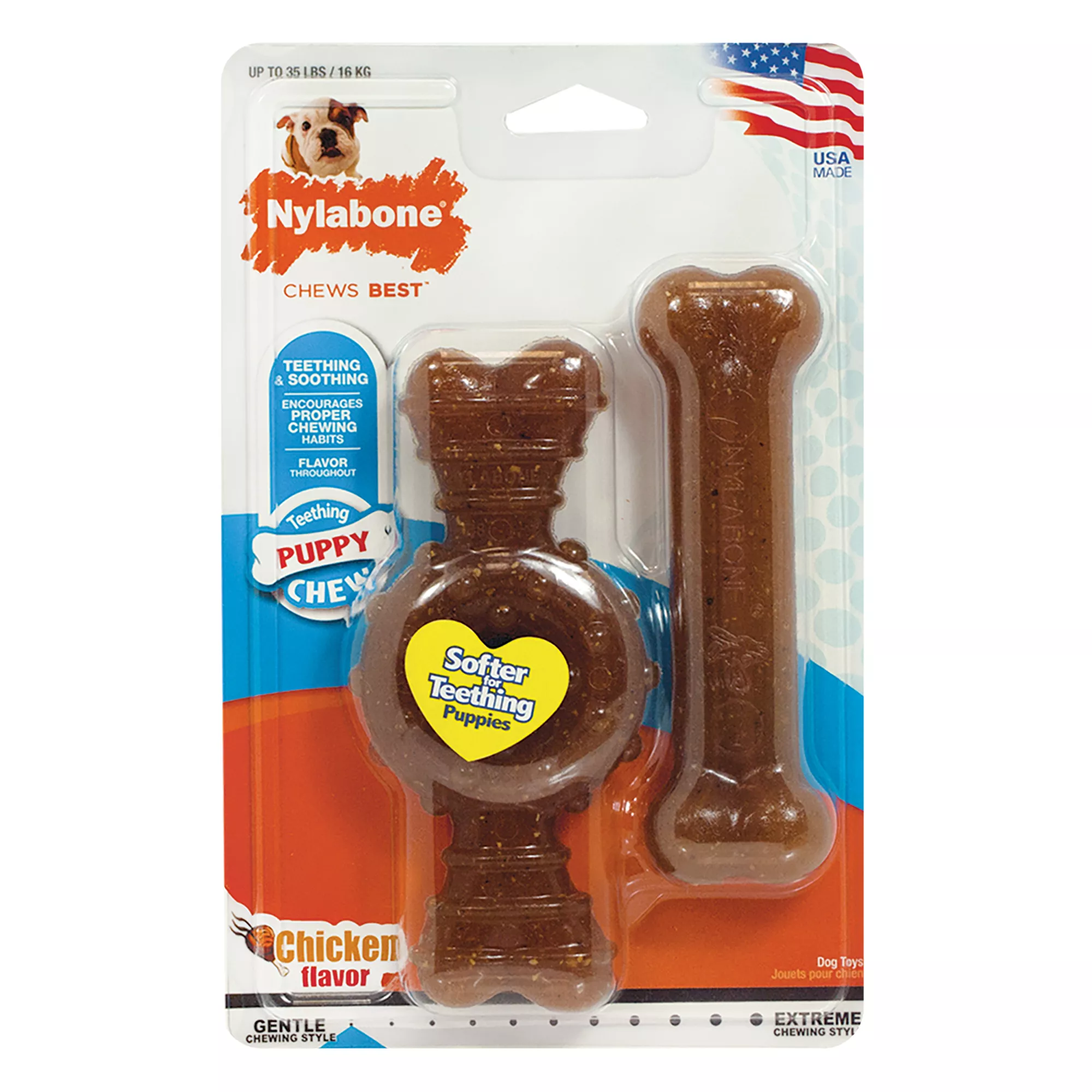 Nylabone® Puppy Chew Dog Toys - 2 Pack