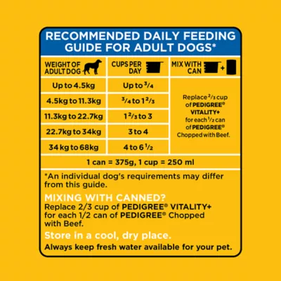 Product Pedigree Vitality+ Adult Dog Food - Beef and Vegetable