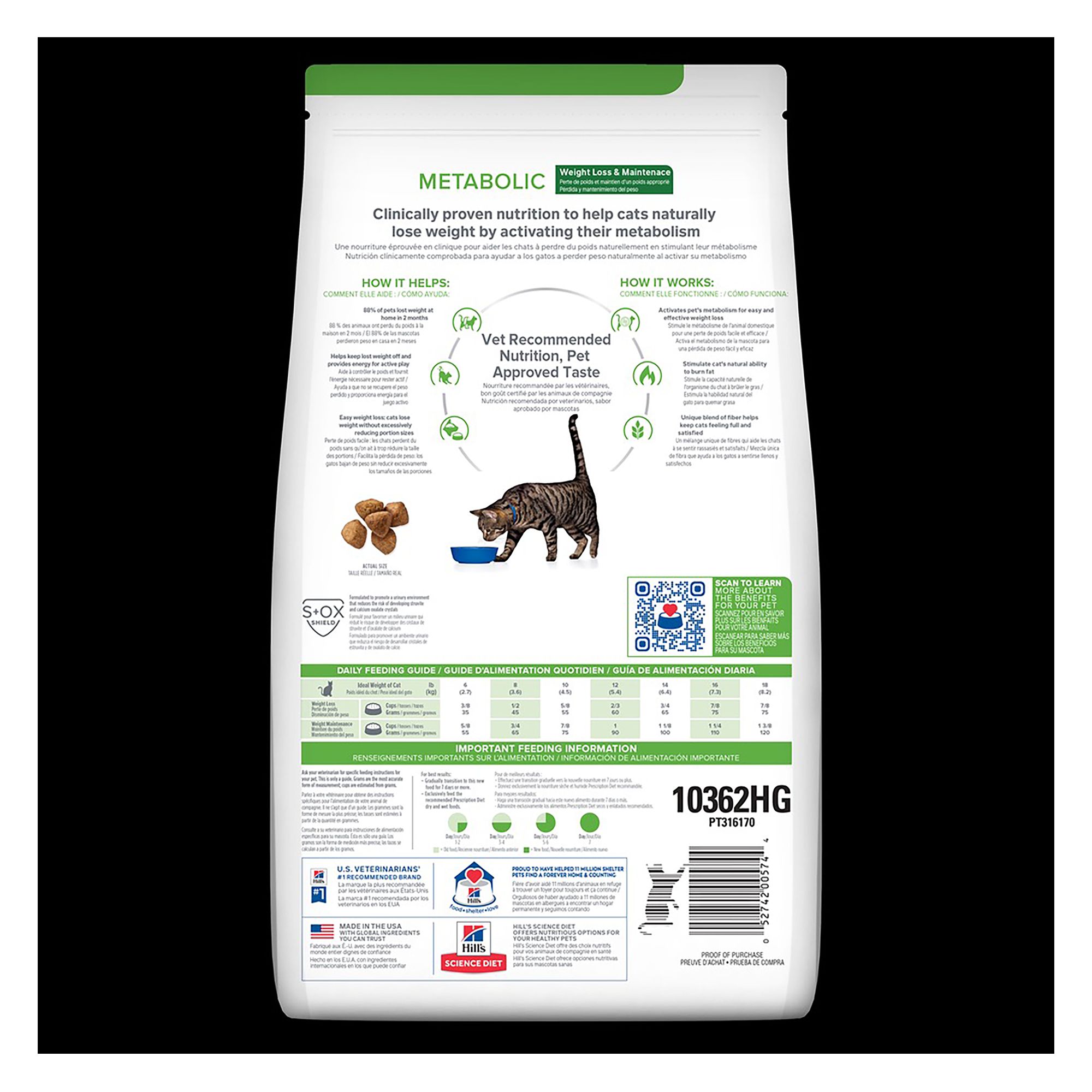 science plan metabolic cat food