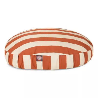 Majestic Pet Vertical Strip Round Indoor & Outdoor Dog Bed - Image 1